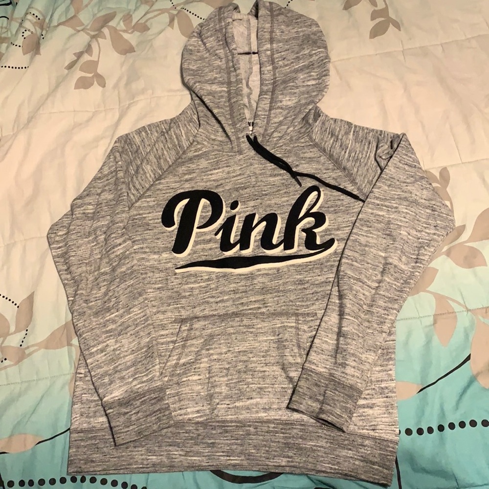 PINK grey/black thin hoodie size large